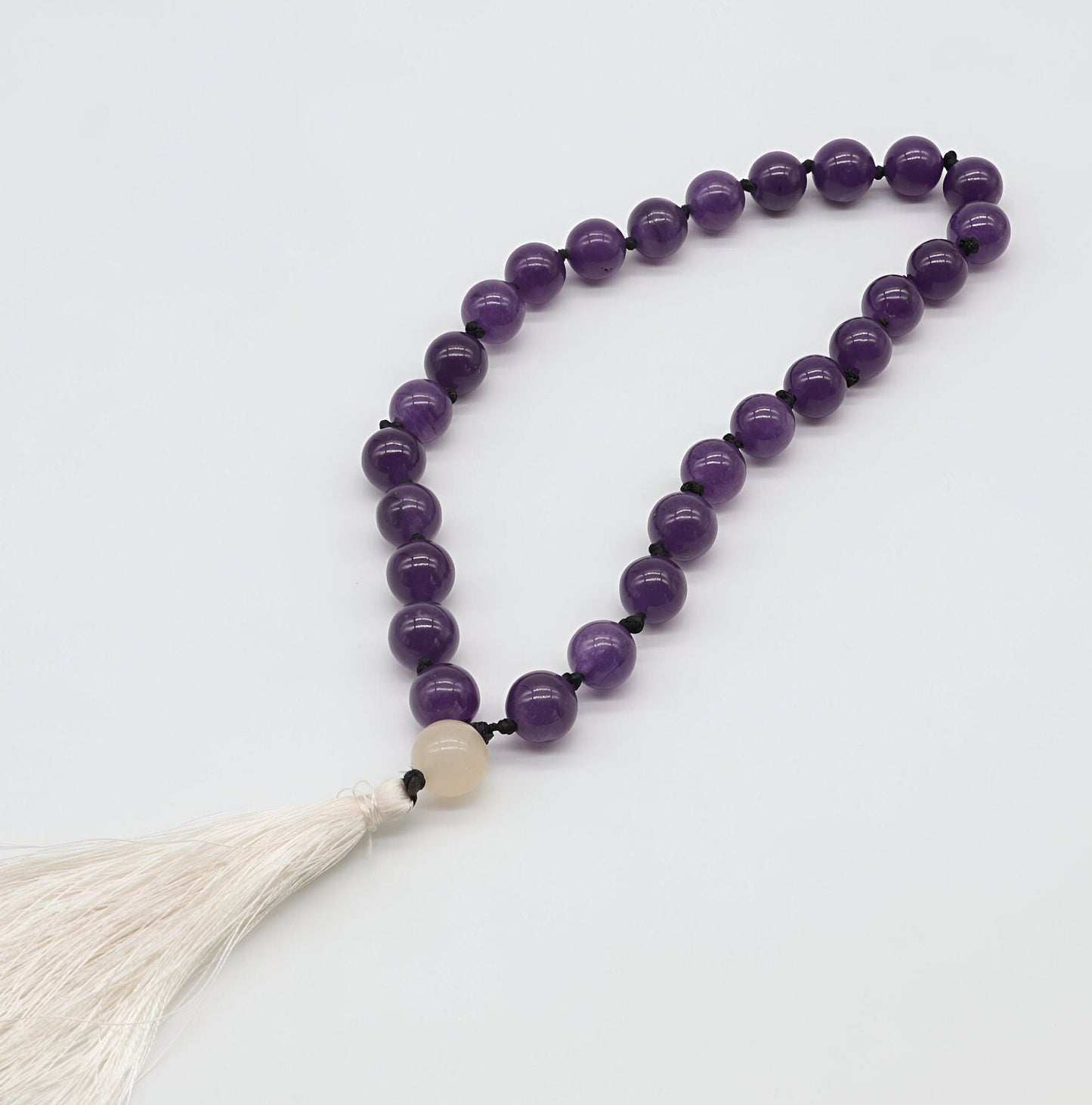 Hand Knotted 27 Beads Amethyst & Rose Quartz Pocket Mala