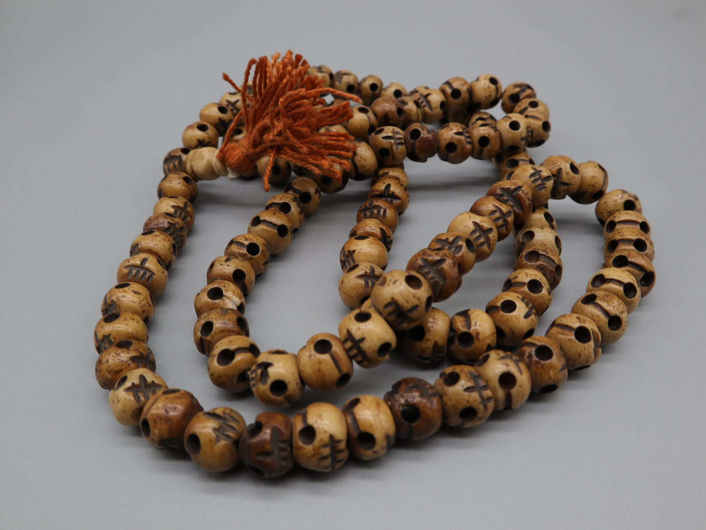 Tibetan 108 - Brown Skull Beads Mala