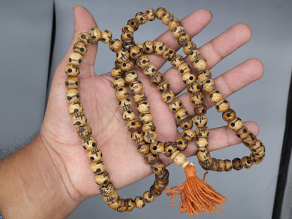 Tibetan 108 - Brown Skull Beads Mala