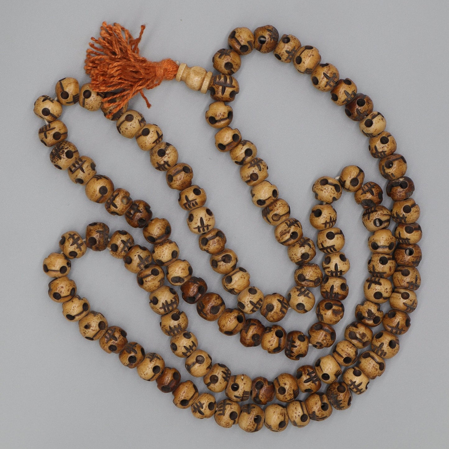 Tibetan 108 - Brown Skull Beads Mala