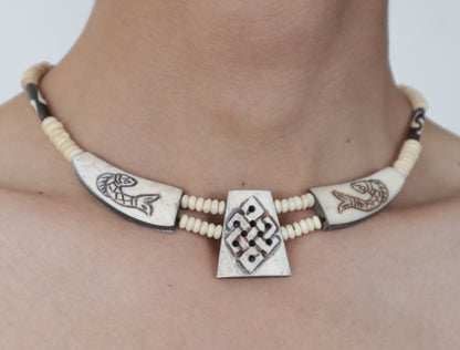 Tibetan Yak Bone Jewelry Set