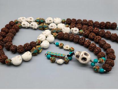 Shaman Of Peace and Protection, Tibetan Shiva Kali Beaded Necklace