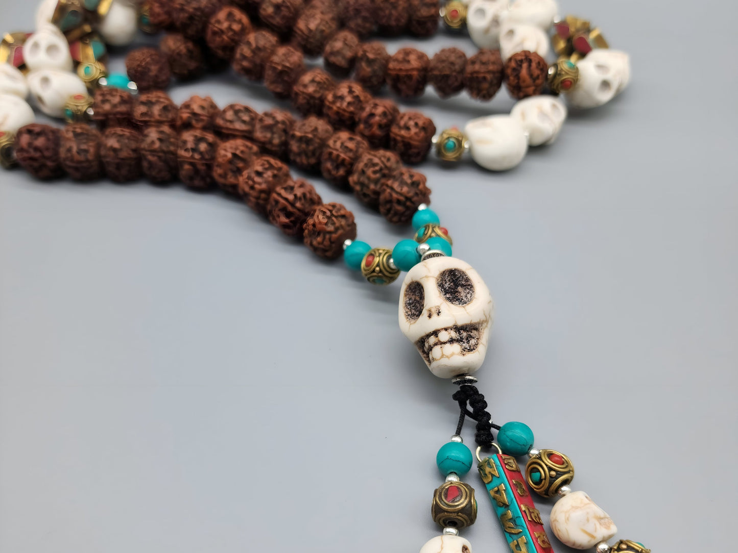 Shaman Of Peace and Protection, Tibetan Shiva Kali Beaded Necklace