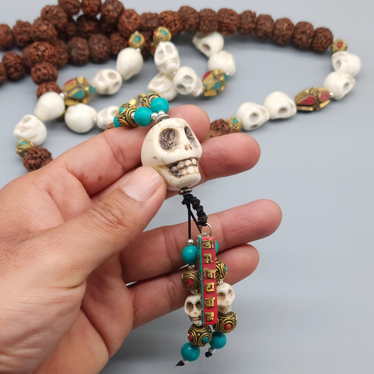 Shaman Of Peace and Protection, Tibetan Shiva Kali Beaded Necklace