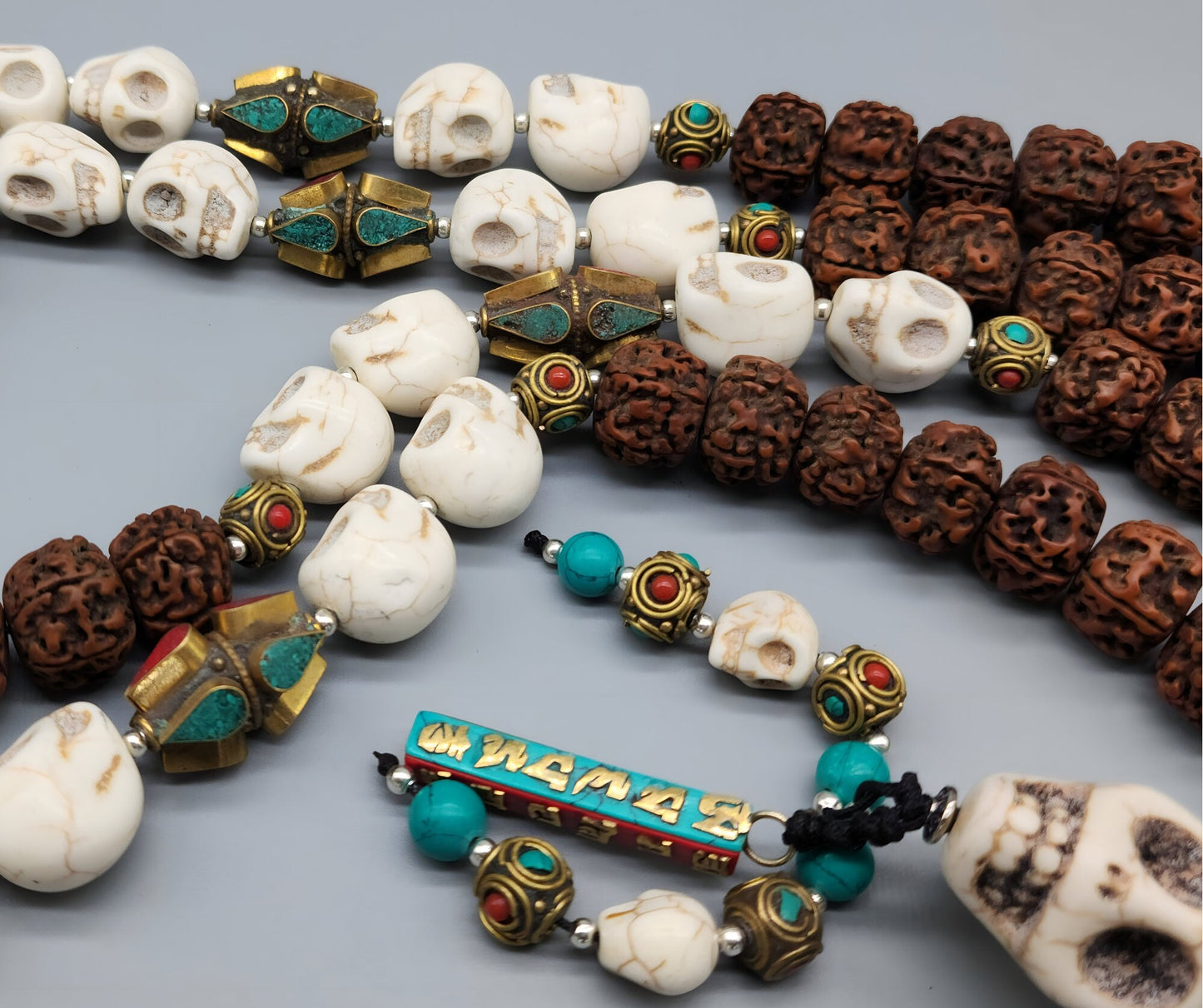 Shaman Of Peace and Protection, Tibetan Shiva Kali Beaded Necklace